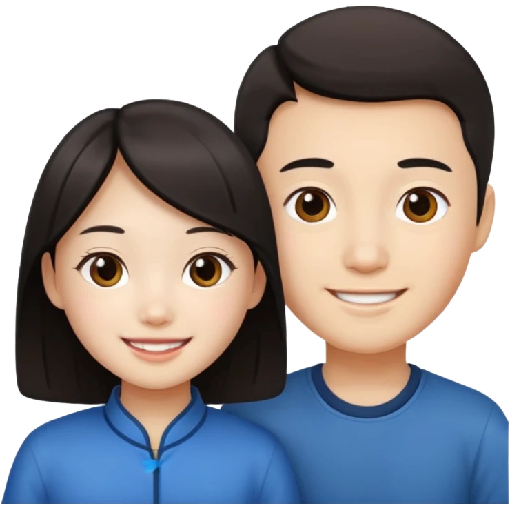 Chinese girl and chinese boy emoji