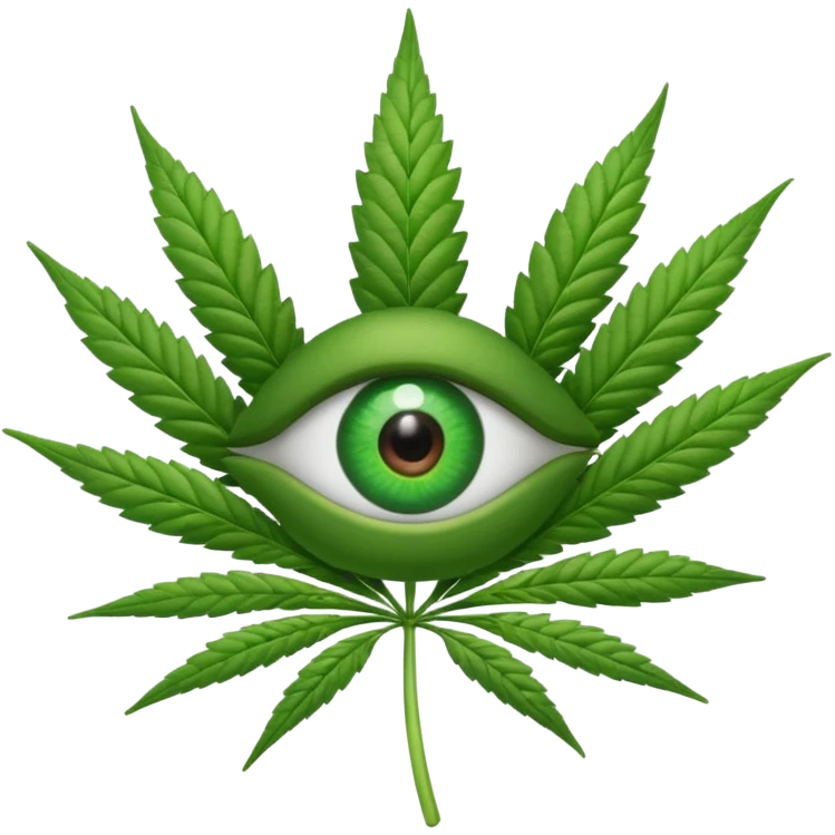 Weed plant eye emoji emoji