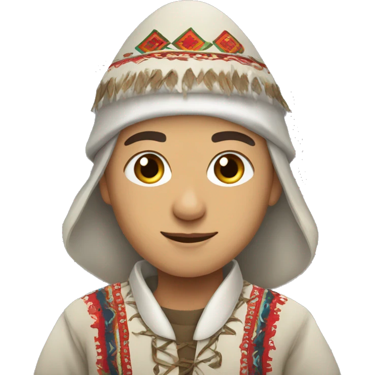 A person dressed in a traditional ingush costume. emoji