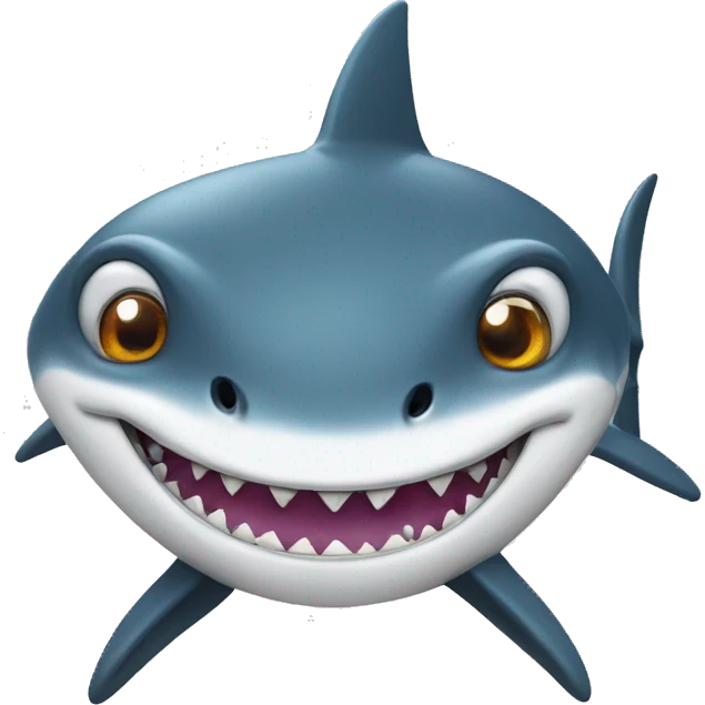 Shark with star eyes emoji