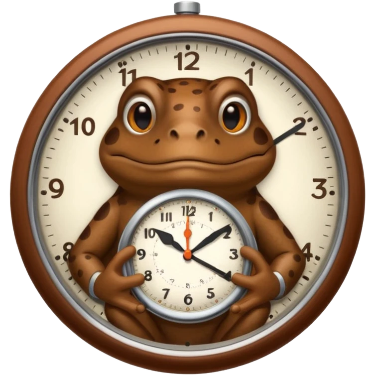bufo adjusts clock to 4 o clock emoji