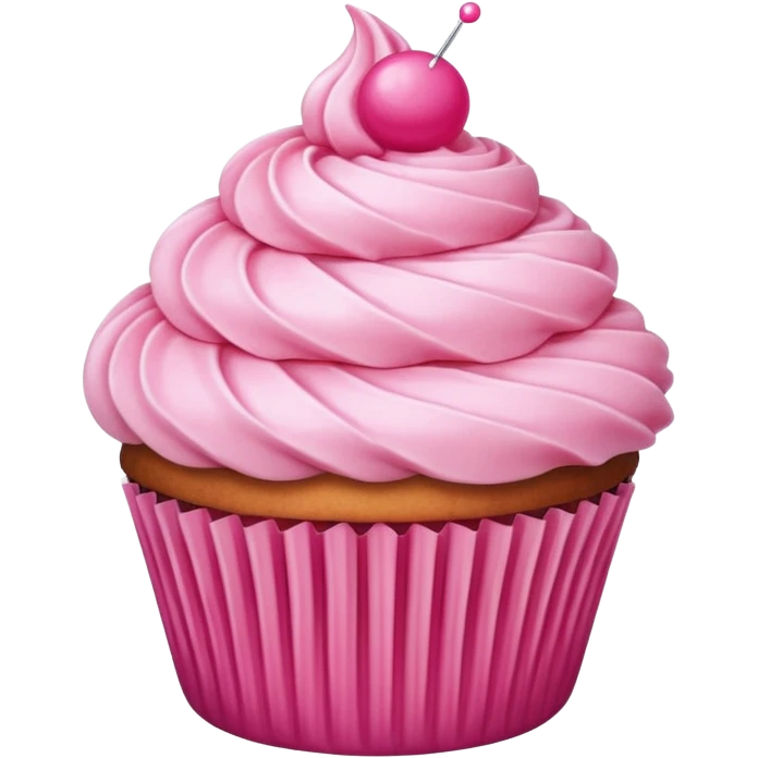 Cupcake with pink icing emoji