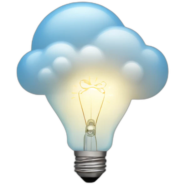 lightbulb inside thought cloud emoji