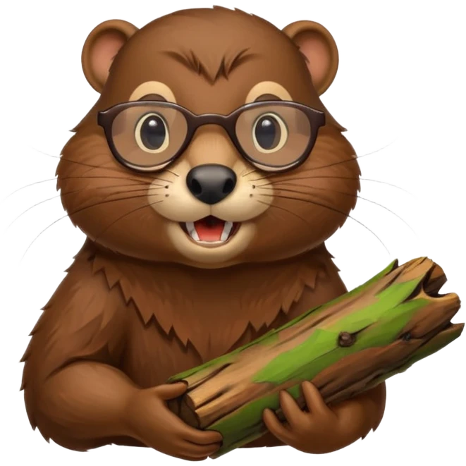 spectacled beaver emoji