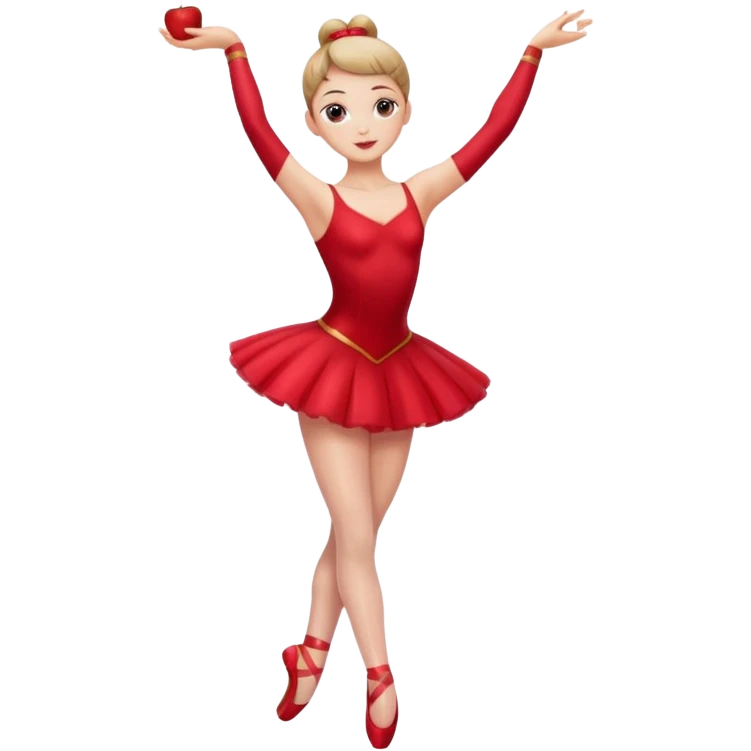 Make apple type ballerina emojis full body  emoji