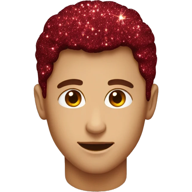 glittery dark red heart emoji