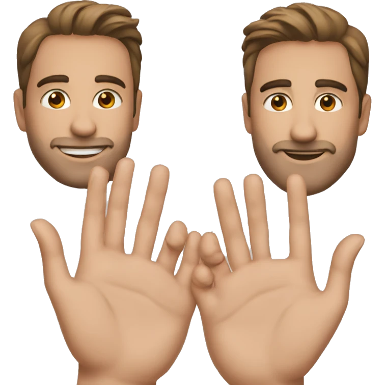 Cara con las dos manos en alto emoji