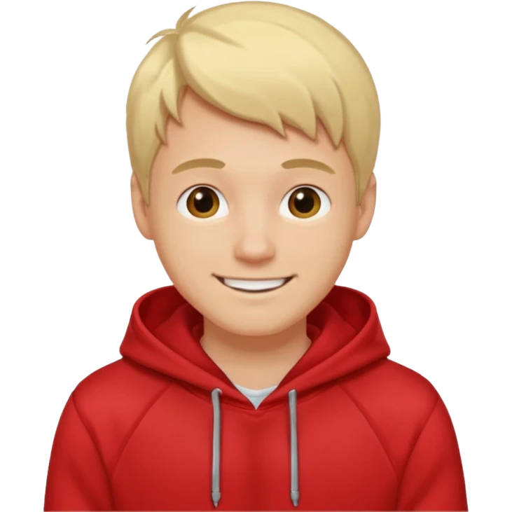 blonde guy red hoodie emoji
