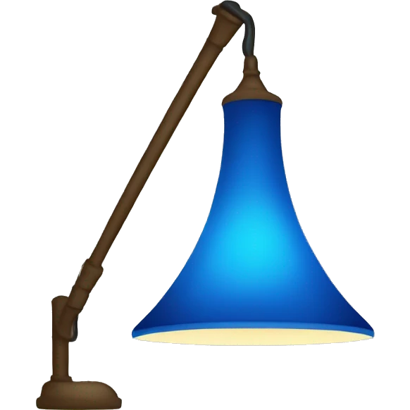 lamp with blue lamp shade emoji