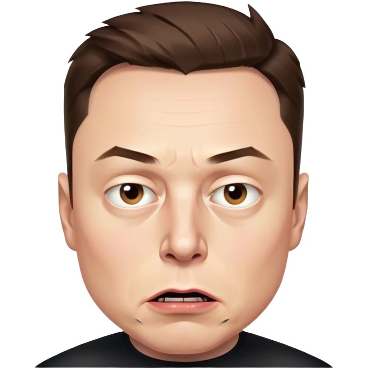 Elon Musk 2010 angry photorealistic emoji