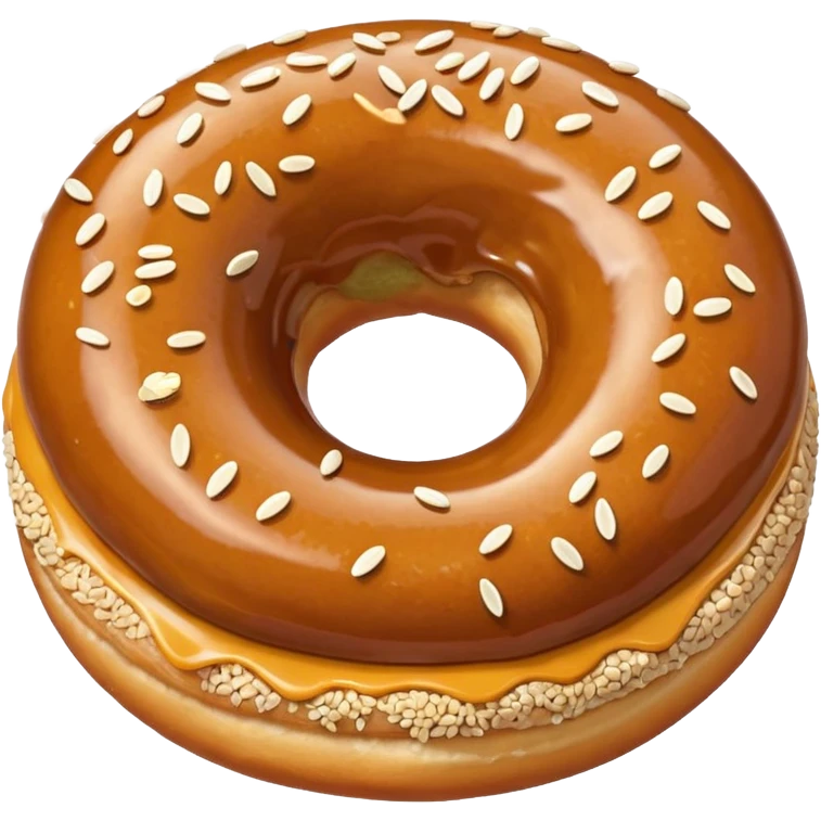 plain donut with sesame seeds emoji
