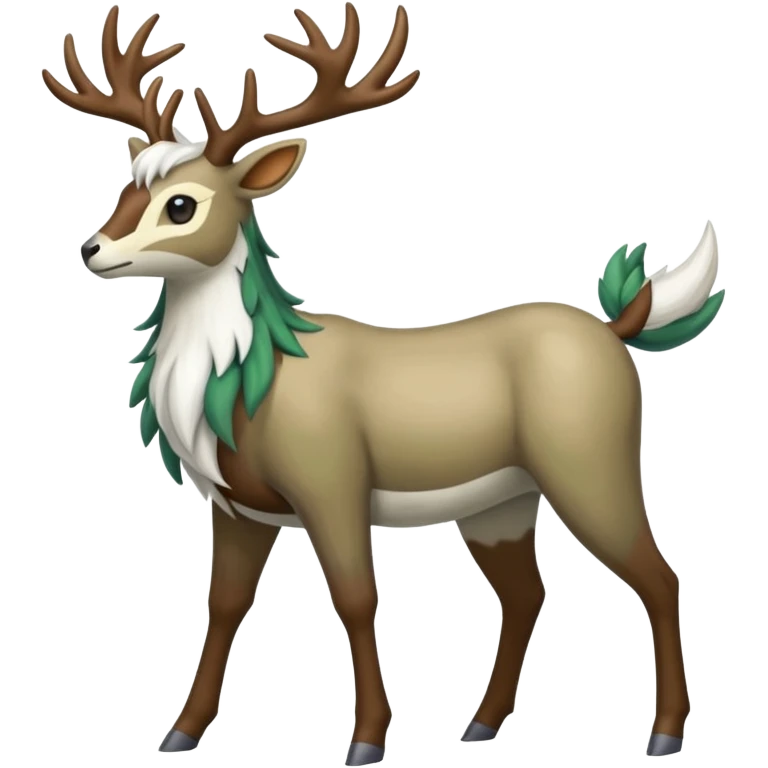 Stantler-Silvally-Skiddo-Mudbray-Amaura-Virizion-fusion-creature-hybrid (full body) emoji