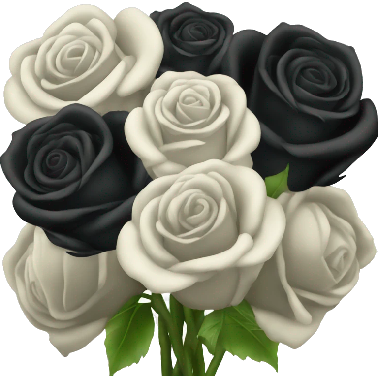 bouquet of black roses emoji