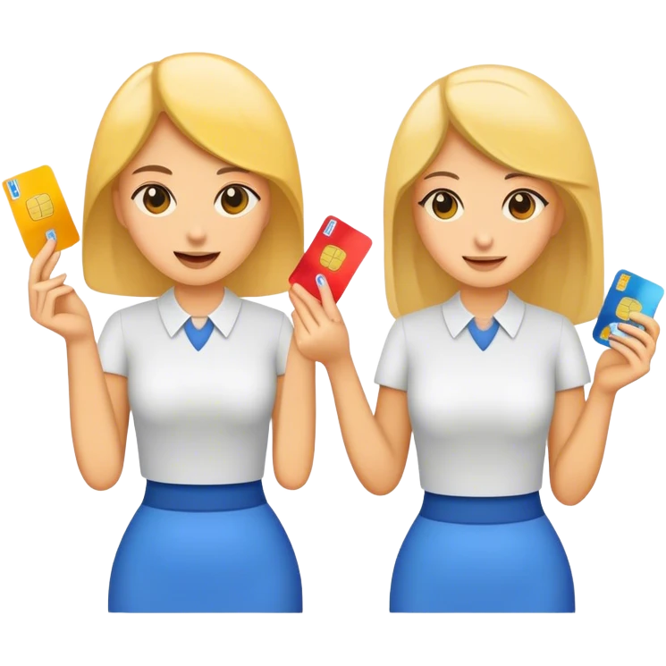 Ladies with charge cards emoji