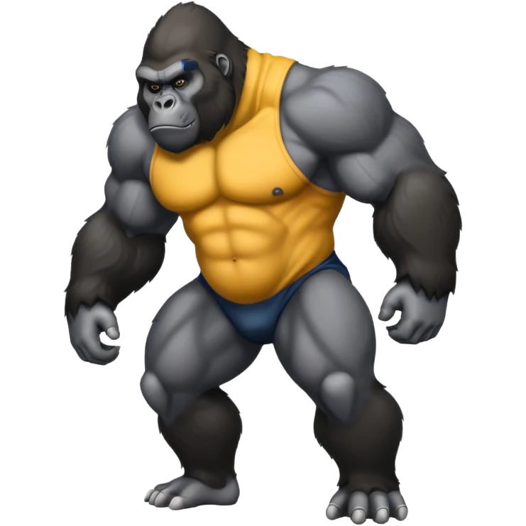 Silverback gorilla emoji