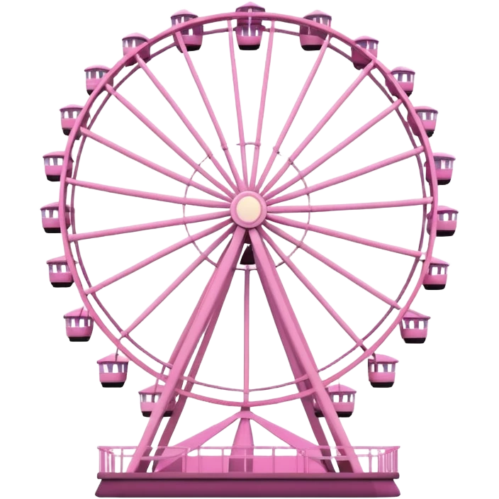 mix light pink dark pink and white girly theme park Ferris wheel emoji