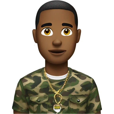 guy with bape shirt emoji