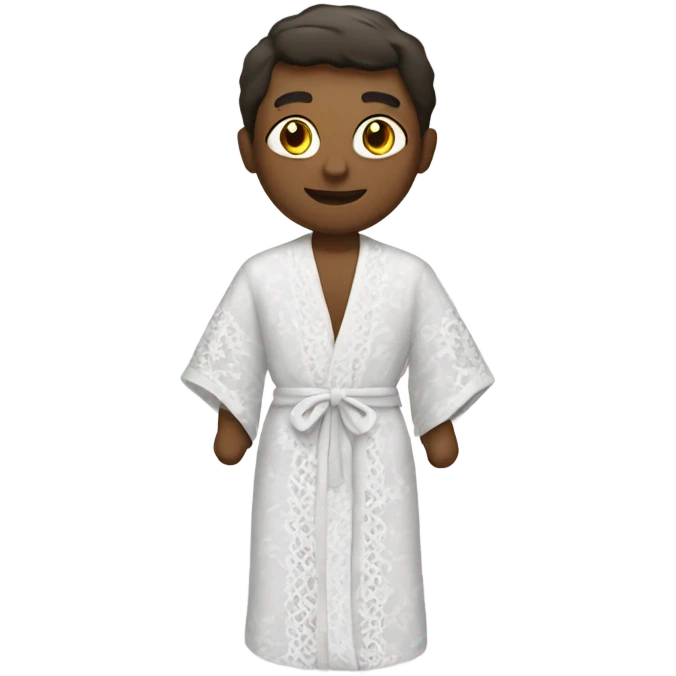 White lace robe emoji