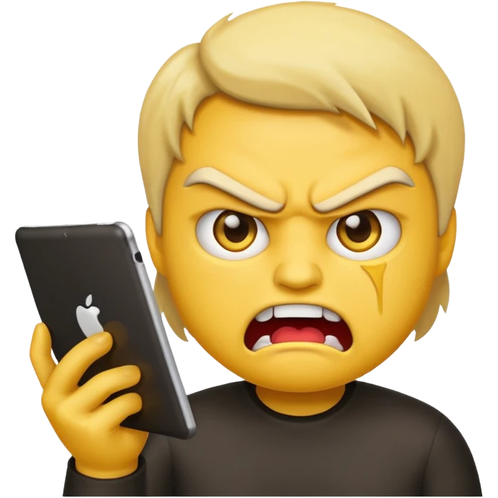 emoji holding ipad angry emoji
