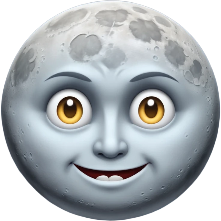 Cursed Pervertedly Smirking Side-eying Side-glancing   Moon emoji