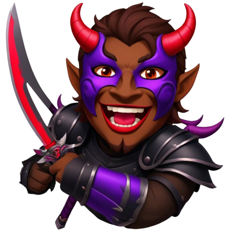 Demon-Horned Warrior emoji