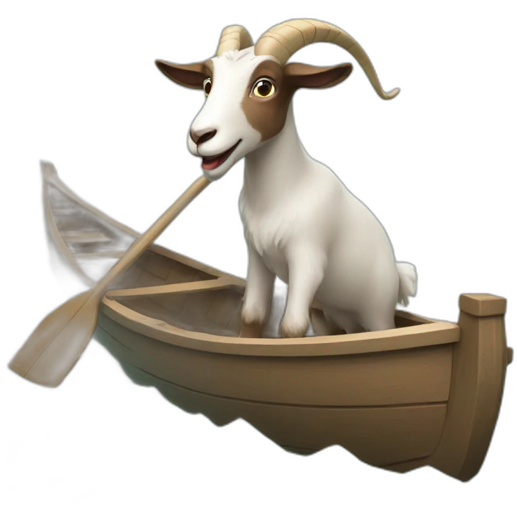 goat in a rowingboat emoji