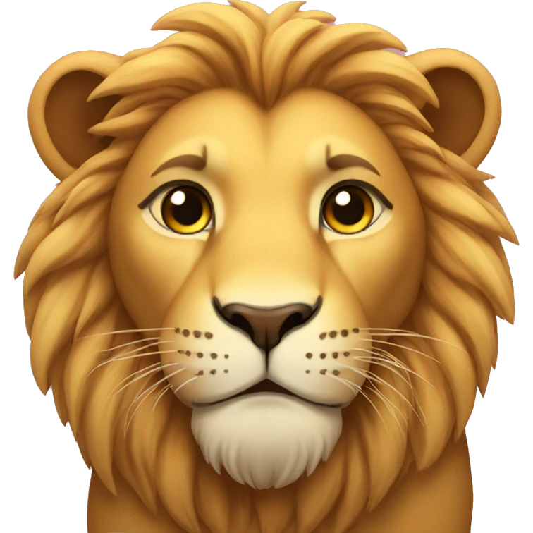 Lion in love emoji