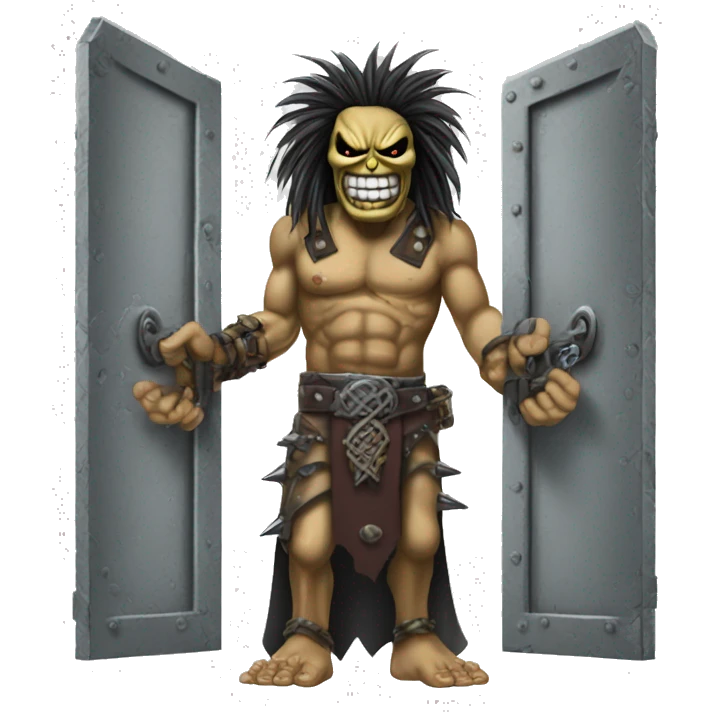 Iron Maiden with Open Doors and Spikes emoji