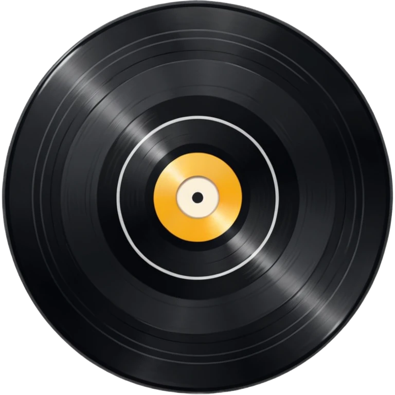 black vinyl record, simple illustration emoji
