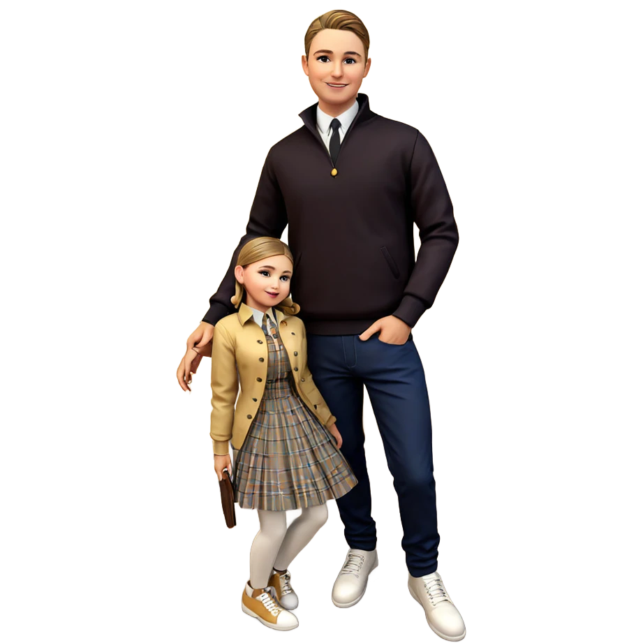 retro couple in stylish attire emoji