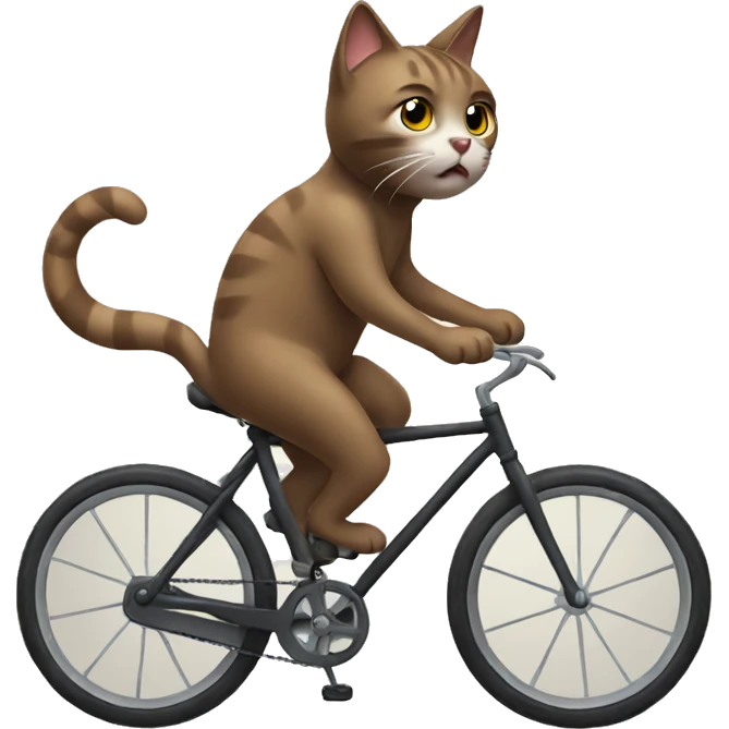 Cat riding a bike emoji