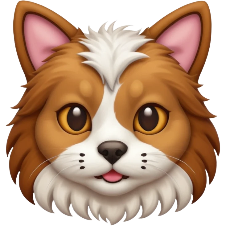 A cat headed dog  emoji
