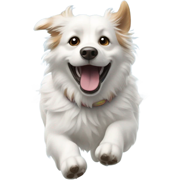 Dog playing in the snow  emoji