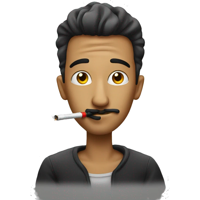 The guy smokes a hookah emoji