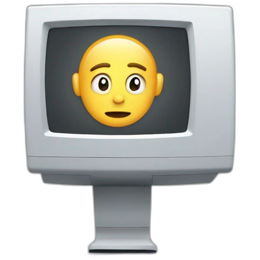 computer monitor headed man emoji