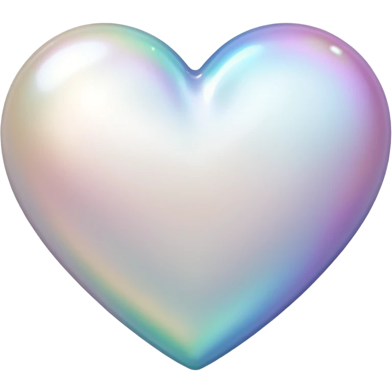 white heart with a pearl effect emoji