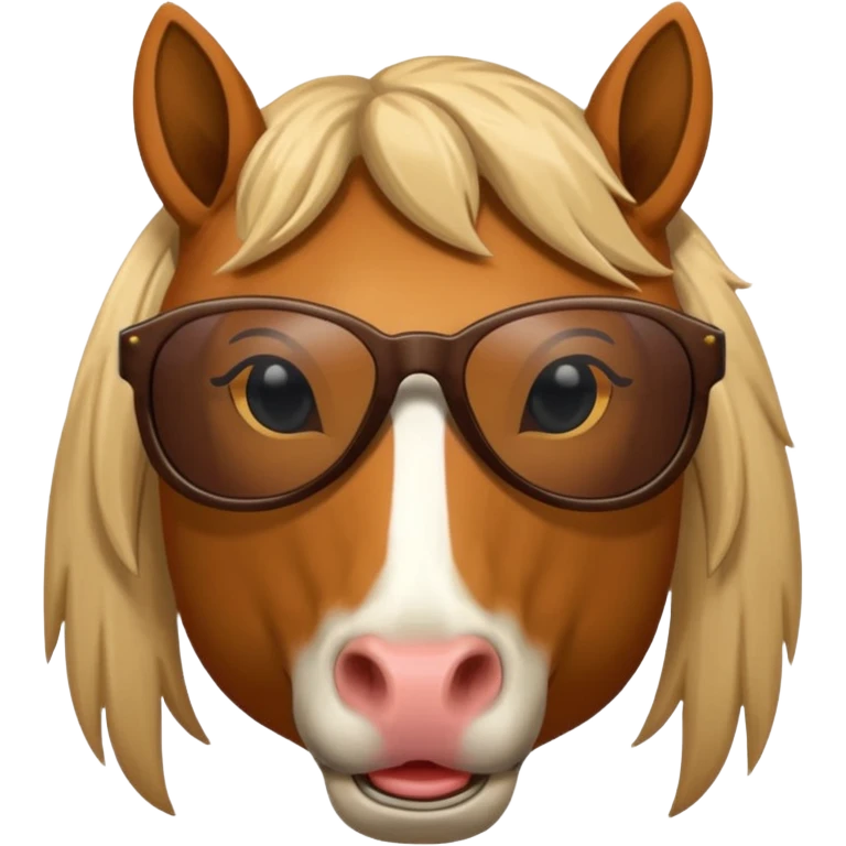 Horse face with sunglasses emoji