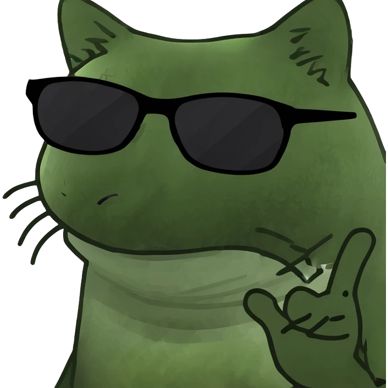 Cat with sunglasses emoji