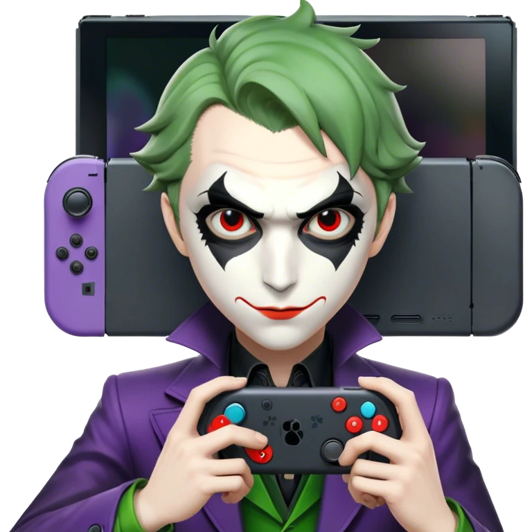 Persona 5 joker playing on The Nintendo switch emoji