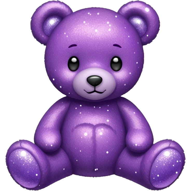 glitter purple ursinho emoji