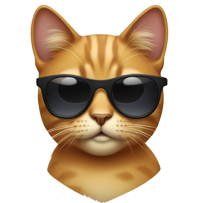 Cat with sunglasses emoji