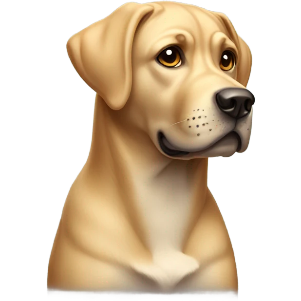 Muscle labrador dog emoji