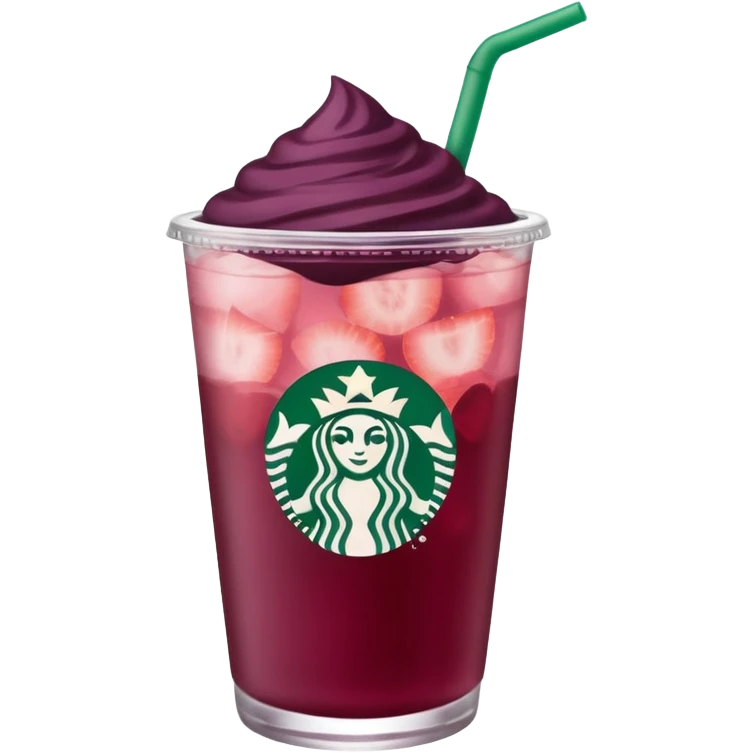 Starbucks strawberry açaí lemonade emoji