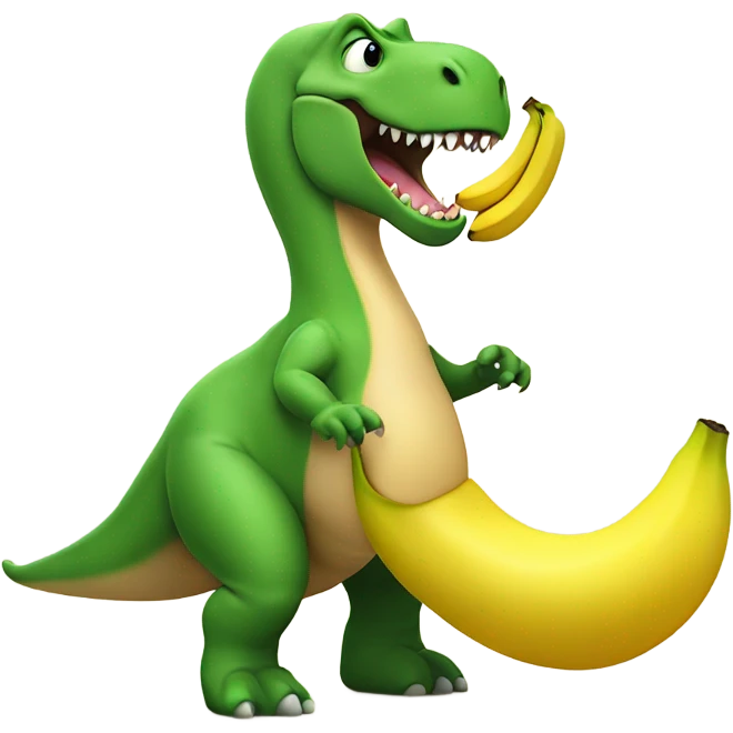 Dinosaur eating a banana  emoji