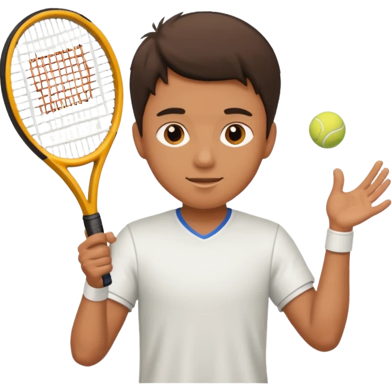 young man playing tennis emoji