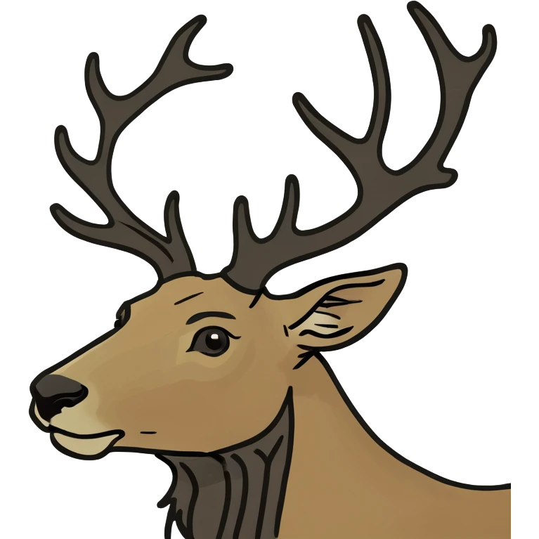 Stag profile right emoji