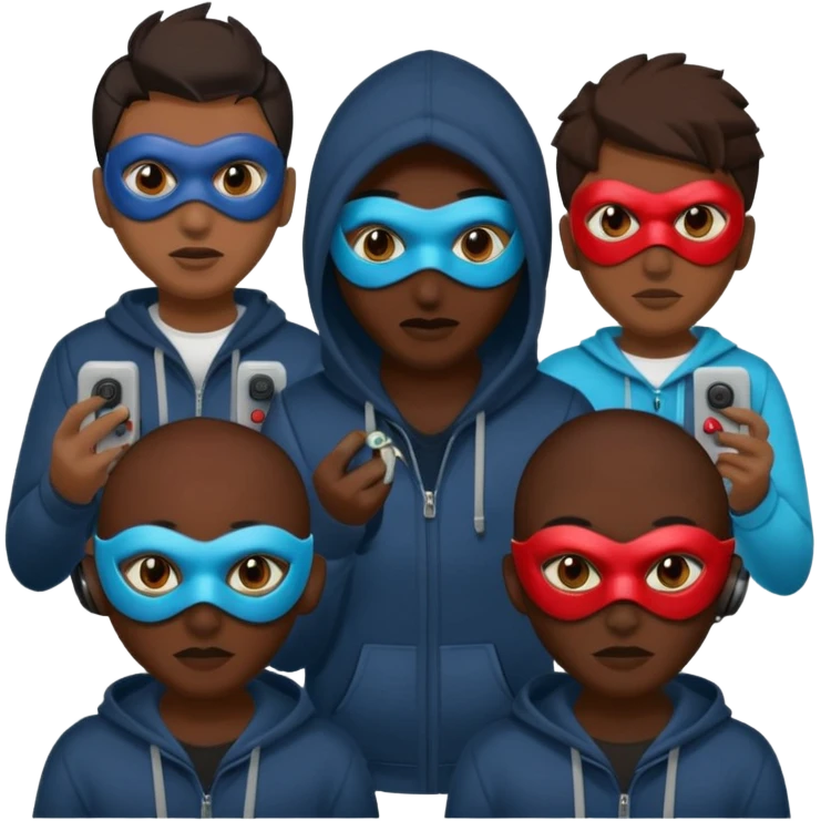 Hoodlums with shisty masks and switches  emoji