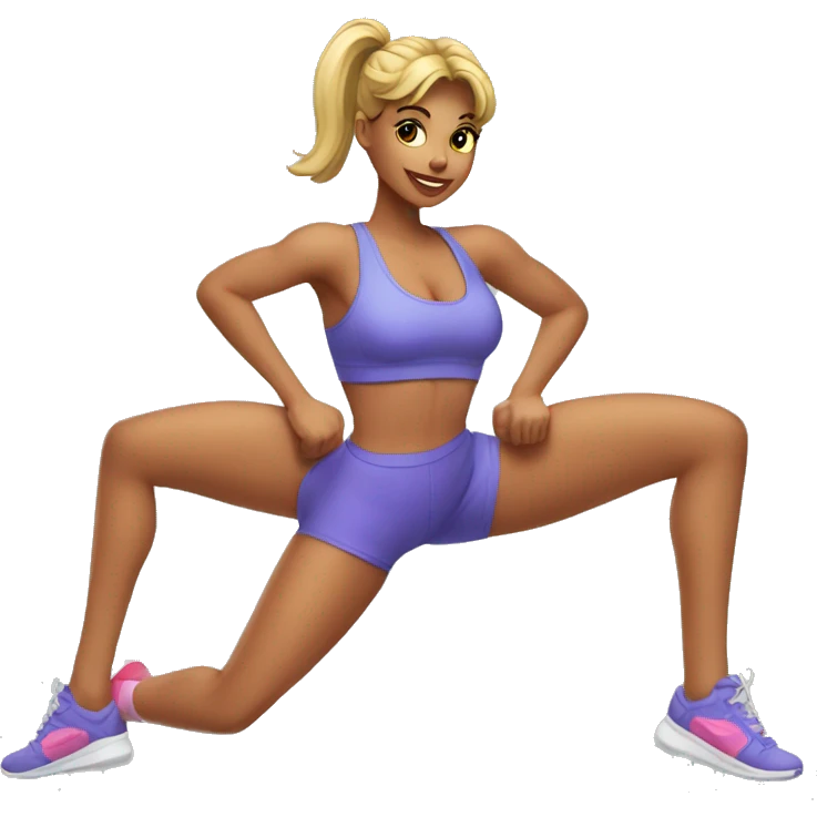 80s girl working out emoji