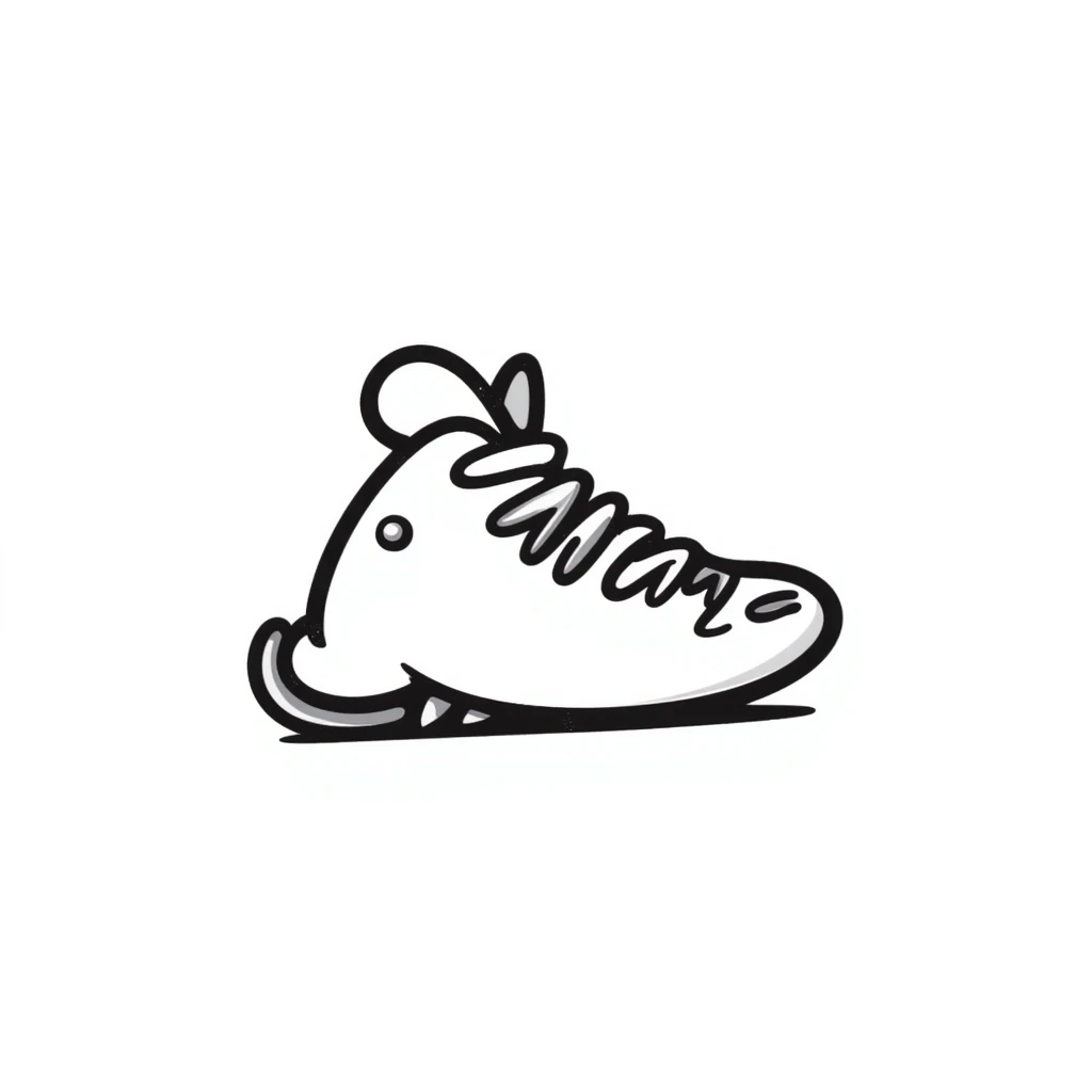 Running shoe sneaker with laces emoji