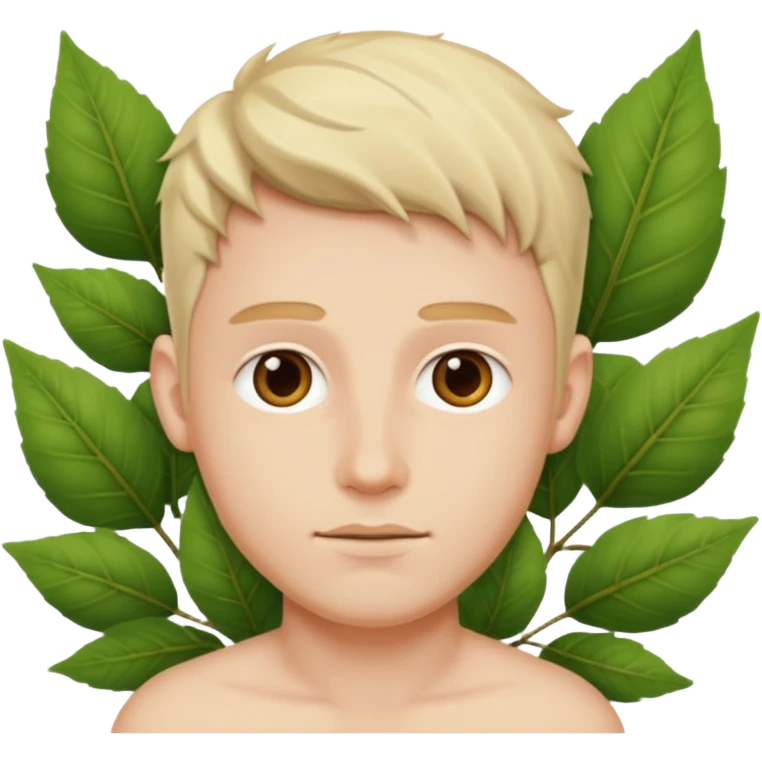 adam with leaves emoji